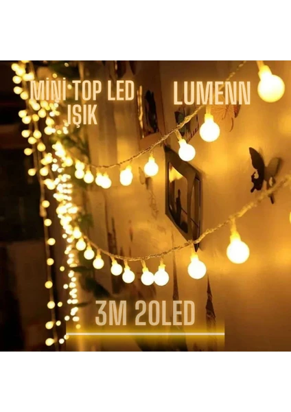 3 Metre Pilli Mini Top LED Işık-Led Aydınlatma