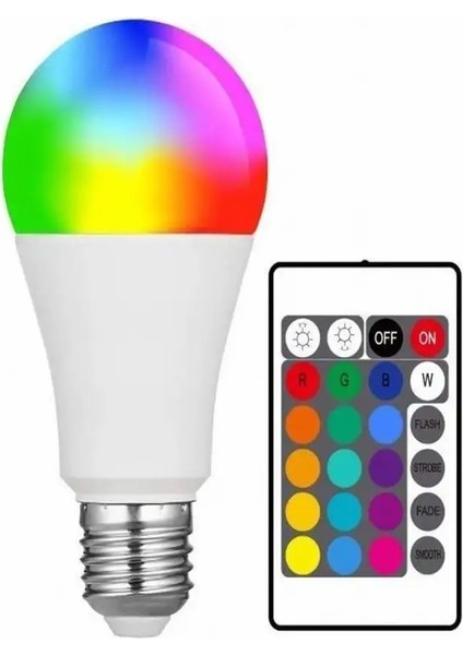 Videolu Uzaktan Kumandalı Rgb(Renkli)" + Beyaz 9W LED Ampul Fonksiyonlu fiyatları