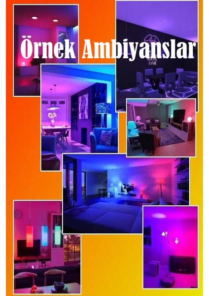 Videolu Uzaktan Kumandalı Rgb(Renkli)" + Beyaz 9W LED Ampul Fonksiyonlu indirimleri