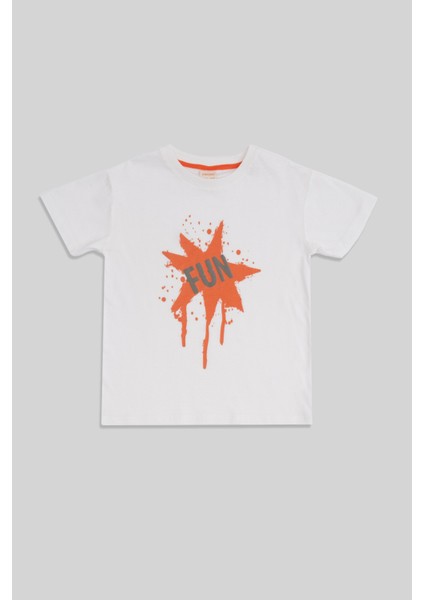 Tokyo Ekru Baskılı Pamuklu Erkek Çocuk Tshirt fiyatları