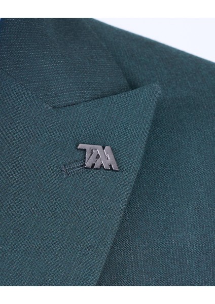 Italyan Stil Ceket Yelek Pantolon Takım Elbise Yeşil T12807 modelleri