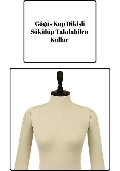 40 Beden Yarım Bacak Yüksek Kalite Döküm Ayak Kollu Profesyonel Prova Mankeni Terzi Mankeni