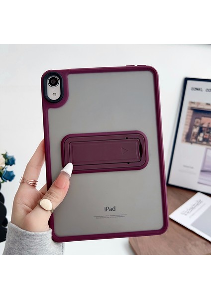 Apple iPad Air 5 10.9 Inc (2022) Uyumlu Yatay Stand Olabilen Antishock Köşe ve Kamera Korumalı Arka Yüzeyi Mat Threxi Kılıf A2588 A2589 A2591