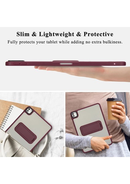 Apple iPad Air 5 10.9 Inc (2022) Uyumlu Yatay Stand Olabilen Antishock Köşe ve Kamera Korumalı Arka Yüzeyi Mat Threxi Kılıf A2588 A2589 A2591 modelleri