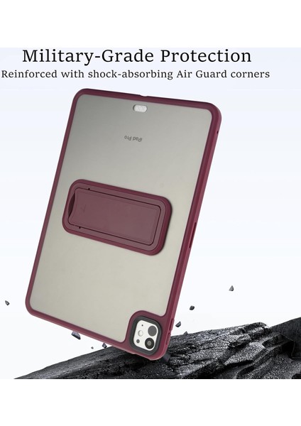 Apple iPad Air 5 10.9 Inc (2022) Uyumlu Yatay Stand Olabilen Antishock Köşe ve Kamera Korumalı Arka Yüzeyi Mat Threxi Kılıf A2588 A2589 A2591 indirimleri