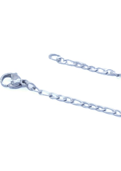 316L Çelik İnce Figaro Erkek Zincir 2 mm 60 cm ZN-236 indirimleri