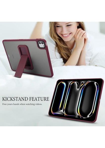 Apple iPad Pro 11 Inc 5. Nesil M4 (2024) Uyumlu Yatay Stand Olabilen Antishock Köşe ve Kamera Korumalı Arka Yüzeyi Mat Threxi Kılıf A2836 A2837 fiyatları