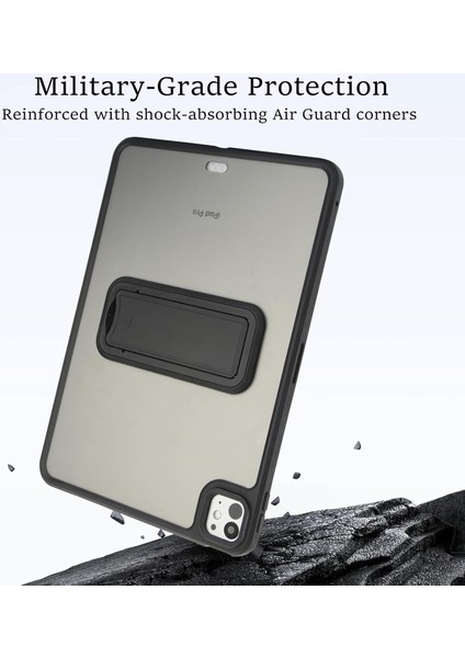 Apple iPad Air 4 10.9 Inc (2020) Uyumlu Yatay Stand Olabilen Antishock Köşe ve Kamera Korumalı Arka Yüzeyi Mat Threxi Kılıf A2316 A2324 A2325 A2072