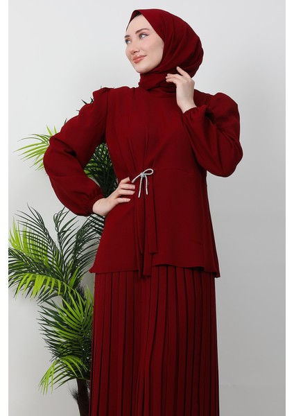 Fiyonk Taşlı Takım Siyah indirimleri