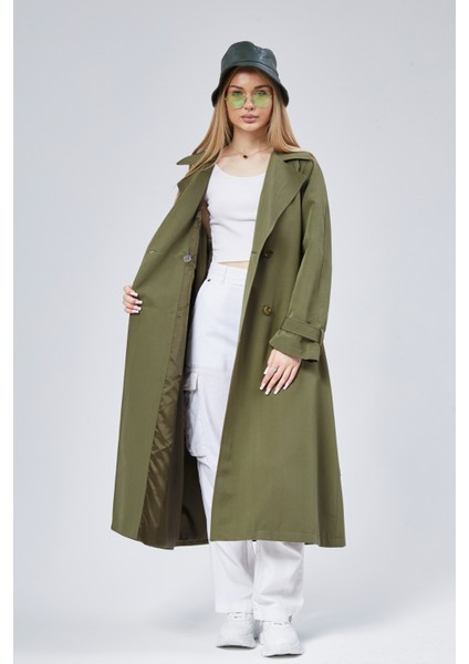 Kadın Oversize Astarlı Trençkot