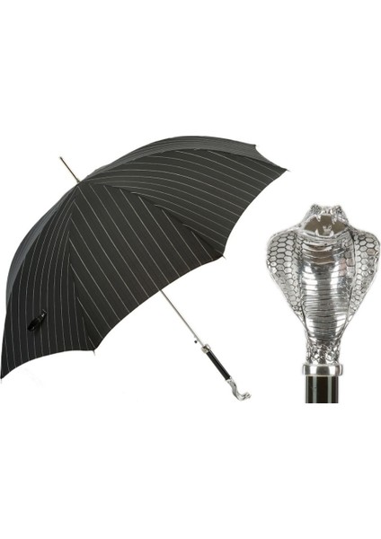 478 1094/1 W99 Siyah/gümüş Yılan Başlı Şemsiye