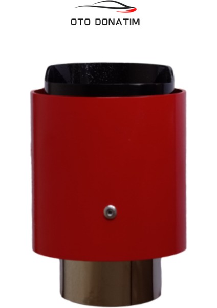 Kırmızı Tekli Egzoz 90 mm Çıkış 1 Adet