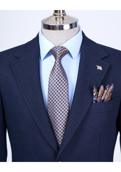 Italyan Stil Slim Fit Mono Yaka Erkek Tek Ceket Lacivert T13577 fiyatları