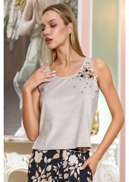 25197 Kadın Sabahlıklı Pijama Takımı-Çiçekli modelleri