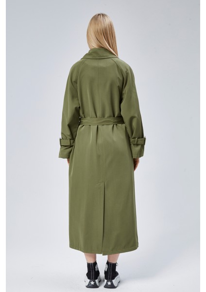 Kadın Oversize Kuşaklı Trençkot