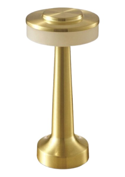Girit 3 Işık Gold Renkli Dokunmatik USB Şarjlı Dim Edilebilir Masa Lambası YL86-1233