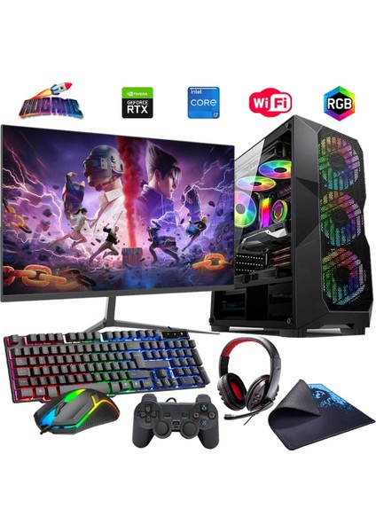 I7 13700F 16GB Ddr4 480SSD 6gb RTX3050 24" Monitörlü (Gaming Set)