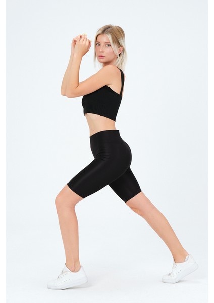 Yüksek Bel Toparlayıcı Konforlu Parlak Bisikletçi Tayt modelleri