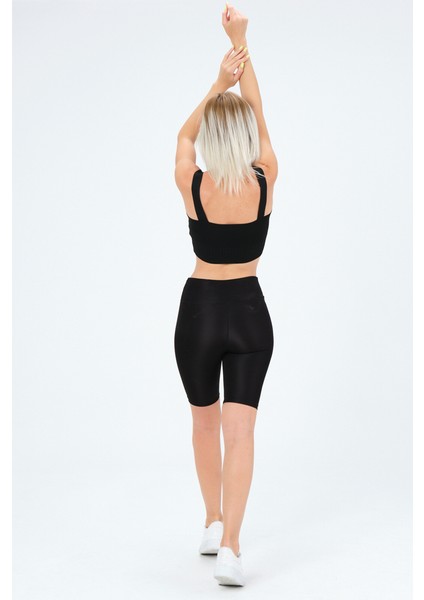 Yüksek Bel Toparlayıcı Konforlu Parlak Bisikletçi Tayt fırsatları