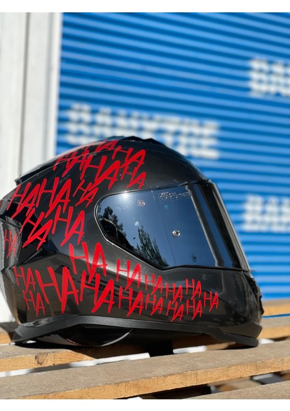 Motor-Araba-Kask Için Kırmızı Renk Hahaha Sticker Etiket(32 Adet Ha) fiyatları