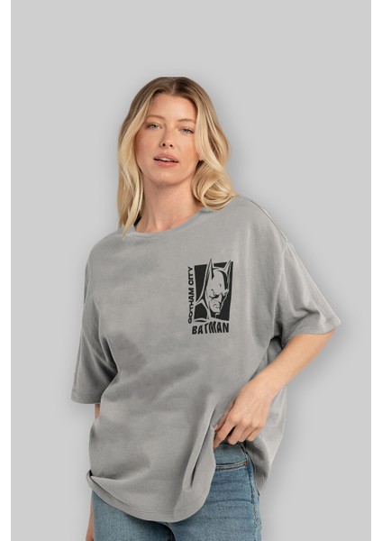 Batman (17) Ön Sol Baskılı Oversize T-Shirt Erkek Kadın Unisex Pamuk Bisiklet Yaka Tişort fırsatları