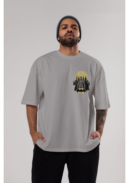 Batman 6 Ön Sol Baskılı Oversize T-Shirt Erkek Kadın Unisex Pamuk Bisiklet Yaka Tişort indirimleri