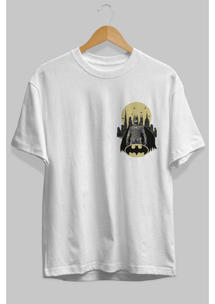 Batman 6 Ön Sol Baskılı Oversize T-Shirt Erkek Kadın Unisex Pamuk Bisiklet Yaka Tişort fiyatları