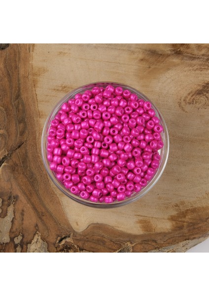 Abc Kum Boncuk Fuşya 4 mm 500 Gram 6/0 - A1
