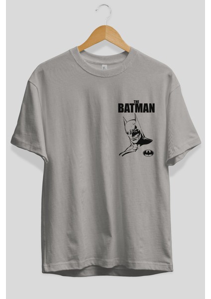 Batman (18) Ön Sol Baskılı Oversize T-Shirt Erkek Kadın Unisex Pamuk Bisiklet Yaka Tişort fiyatları