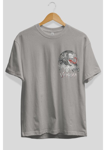 Venom (13) Ön Sol Baskılı Oversize T-Shirt Erkek Kadın Unisex Pamuk Bisiklet Yaka Tişort fiyatları