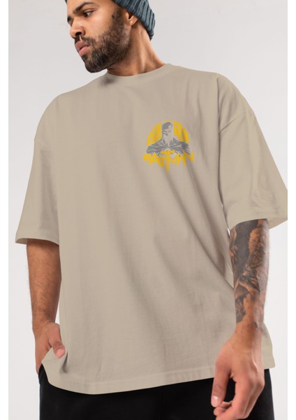 Batman (10) Ön Sol Baskılı Oversize T-Shirt Erkek Kadın Unisex Pamuk Bisiklet Yaka Tişort modelleri