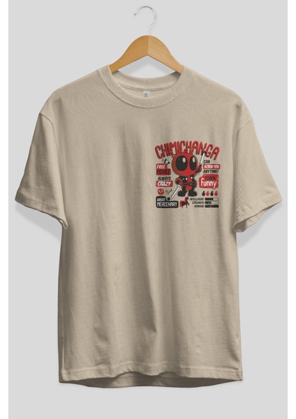 Deadpool (9) Ön Sol Baskılı Oversize T-Shirt Erkek Kadın Unisex Pamuk Bisiklet Yaka Tişort fiyatları