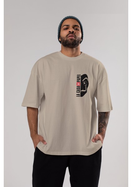 La Casa De Papel (3) Ön Sol Baskılı Oversize T-Shirt Erkek Kadın Unisex Pamuk Bisiklet Yaka Tişort indirimleri