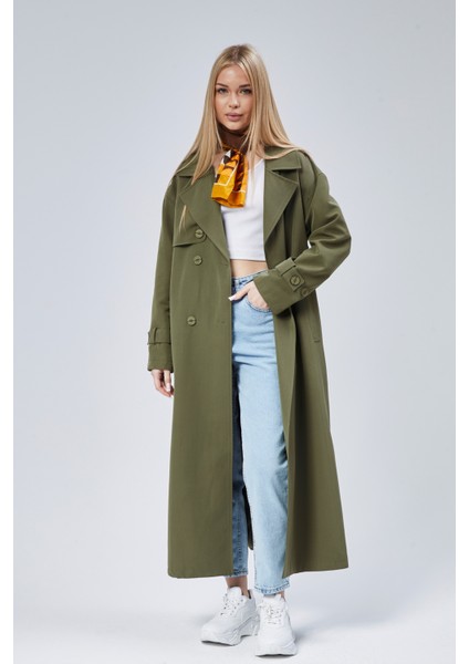 Oversize Rüzgarlık Detaylı Trençkot