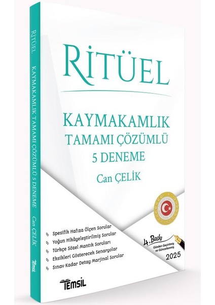 Ritüel Kaymakamlık Tamamı Çözümlü 5 Deneme