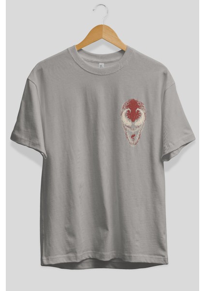 Venom (12) Ön Sol Baskılı Oversize T-Shirt Erkek Kadın Unisex Pamuk Bisiklet Yaka Tişort fiyatları