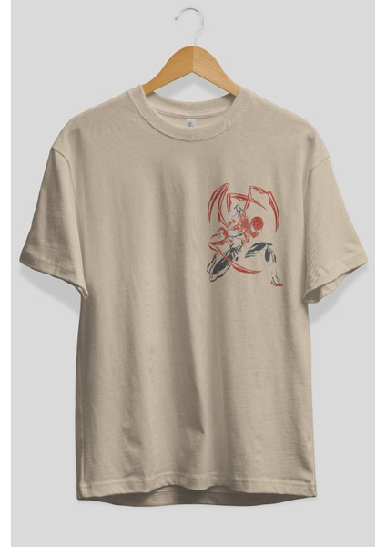 Spiderman (16) Ön Sol Baskılı Oversize T-Shirt Erkek Kadın Unisex Pamuk Bisiklet Yaka Tişort fiyatları