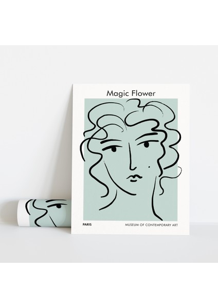 Dekoratif Çerçevesiz Poster Magic Flower Soyut Çerçevesiz Tablo