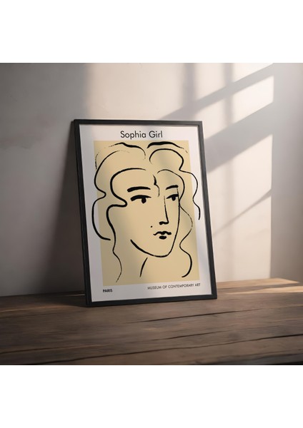 Dekoratif Çerçevesiz Poster Sophia Girl Soyut Çerçevesiz Tablo fiyatları