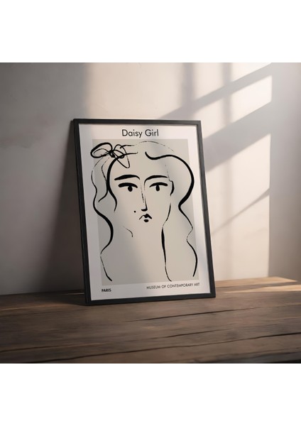 Dekoratif Çerçevesiz Poster Daisy Girl Soyut Çerçevesiz Tablo fiyatları