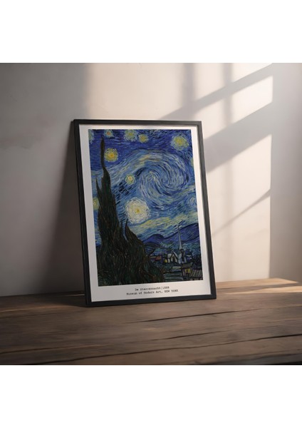 Dekoratif Çerçevesiz Poster Yıldızlı Geceler Vincent Van Gogh fiyatları