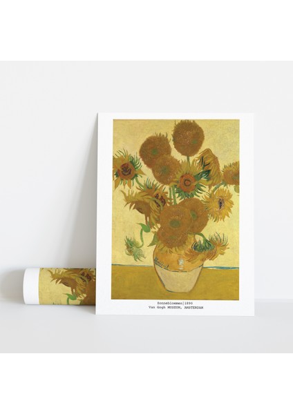 Dekoratif Çerçevesiz Poster Ayçiçekleri Vincent Van Gogh