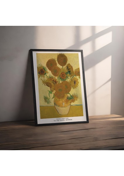 Dekoratif Çerçevesiz Poster Ayçiçekleri Vincent Van Gogh