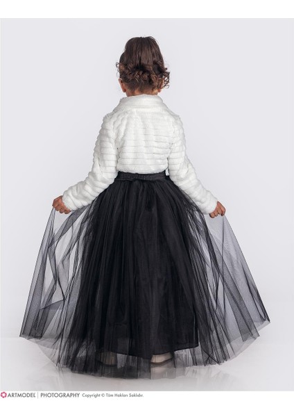 Inci Broşlu Peluş Kız Çocuk Abiye Bolero modelleri
