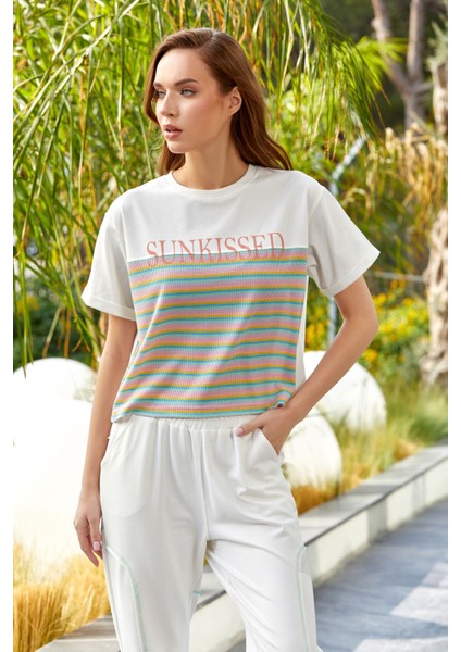 23717 Kadın Ikili Rahat Ev Giyim-Krem fiyatları