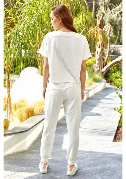 23717 Kadın Ikili Rahat Ev Giyim-Krem modelleri