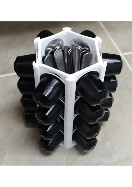Nespresso Kapsül Kahve Uyumlu Tutucu Dekoratif Çok Amaçlı Stand (Beyaz)