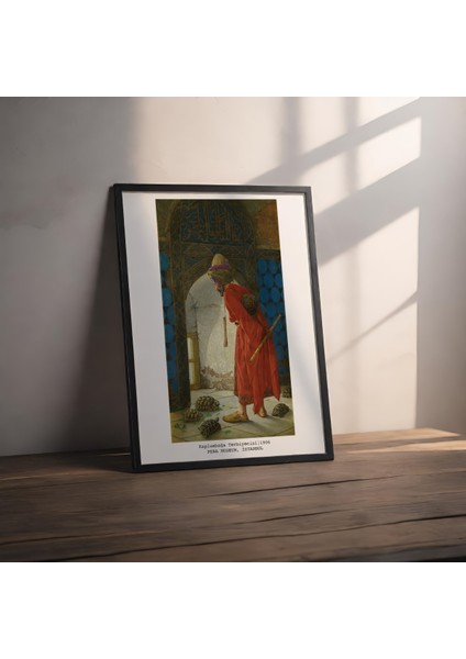 Dekoratif Çerçevesiz Poster Kaplumbağa Terbiyecisi Osman Hamdi Bey fiyatları