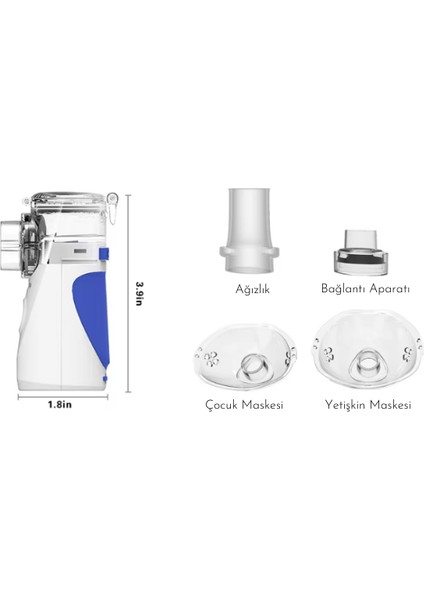 Yeni Nesil Yetişkinler ve Çocuklar Için Pilli Mesh Nebulizatör Su Şişesi Hediyelidir
