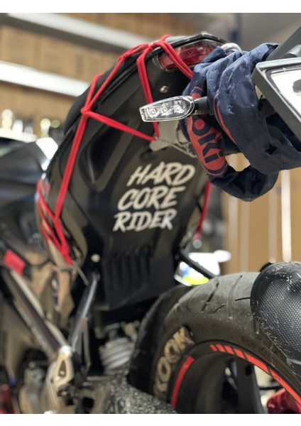 Motor ve Araba Için Beyaz Renk Hard Core Rider Sticker Etiket (12CMX15CM) fiyatları